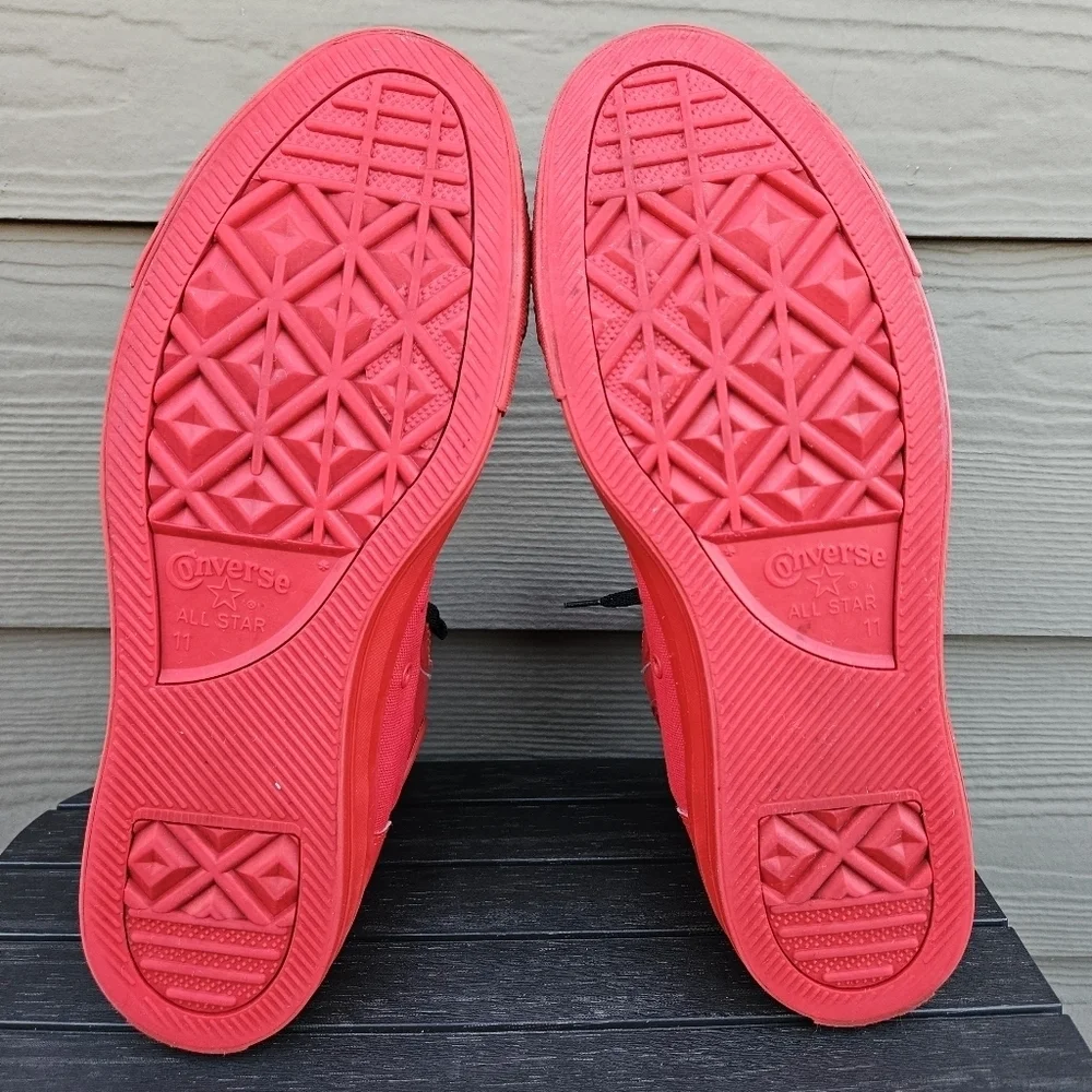 Converse‎ Chuck Taylor All Star High Top Shoes Red Black Sneakers Mens Size 11